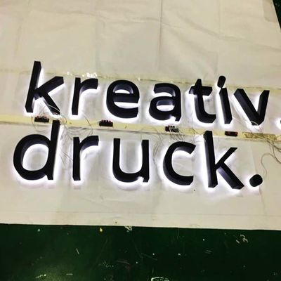 Matte Metal Backlit Letter Sign 50000 Stunden Lebenszeit-