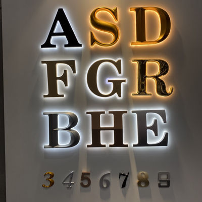 Buchstabe-und Zahl-hintergrundbeleuchtete Leuchtzeichen für Geschäfte CER RoHS