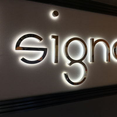 20-120mm Edelstahl-Logo Signs Channel Letters Backlit UL
