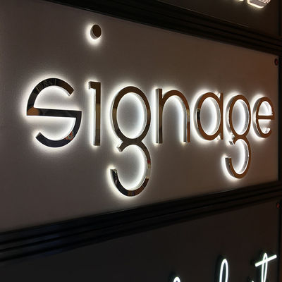 20-120mm Edelstahl-Logo Signs Channel Letters Backlit UL