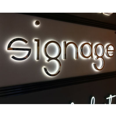 20-120mm Edelstahl-Logo Signs Channel Letters Backlit UL