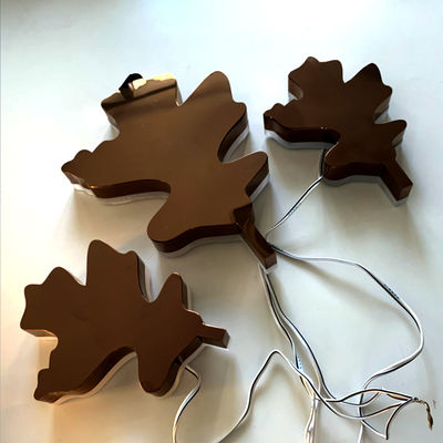 Rose Gold Mirror Backlit Stainless-Stahlbuchstabe-Antirost-hintergrundbeleuchtetes Metallschild