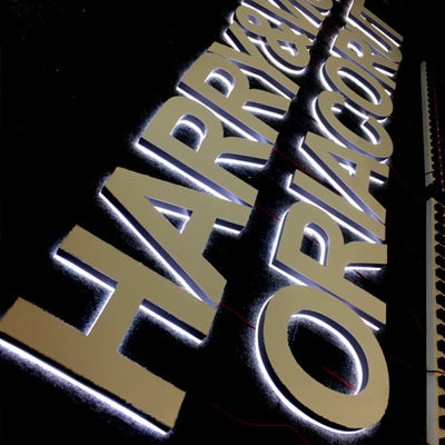 Tiefen-Acryl geführtes Glühen-Zeichen-Brett des Restaurant-hintergrundbeleuchtetes Buchstabe-Zeichen-2-20cm