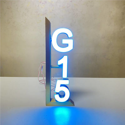 Goldspiegel-Hausnummer-Zeichen-Hotel-Tür-Nummernschilder DC12V