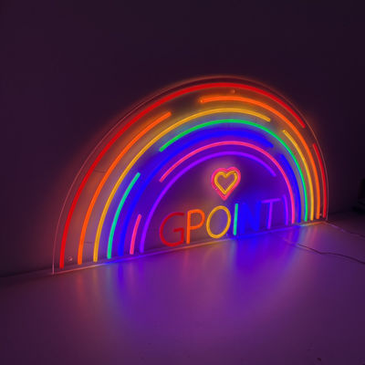 10cm bis 100cm stangen-Zeichen des Buchstabe-3D Regenbogen-LED große Neonder leuchtreklame-P33