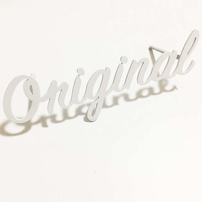 Flacher Schnitt-bürstete weißes Farben-Metallbuchstabe-Zeichen Buchstabe Signage des Kanal-SS304