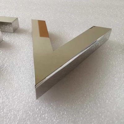 Fabrizierte Metallbuchstaben des Alphabet-Buchstabe Shopfront-Signage-silberne Spiegel-2cm Stärke