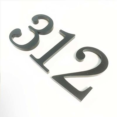 Schwarzer Matte Acrylic House Number Plaques unterzeichnet recyclebares Soem-ODM