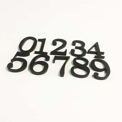 Schwarzer Matte Acrylic House Number Plaques unterzeichnet recyclebares Soem-ODM