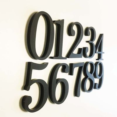 Schwarzer Matte Acrylic House Number Plaques unterzeichnet recyclebares Soem-ODM