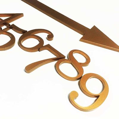 Flaches herausgeschnittenes Acrylbuchstabe-Zeichen-festes Acryltür-Zahl-Zeichen CER ROHS