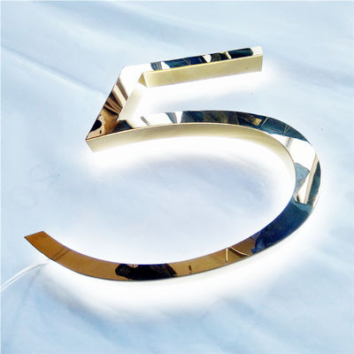 Hohe Helligkeits-Goldbürsten-Hausnummer-Zeichen-Laser schnitt CER RoHS