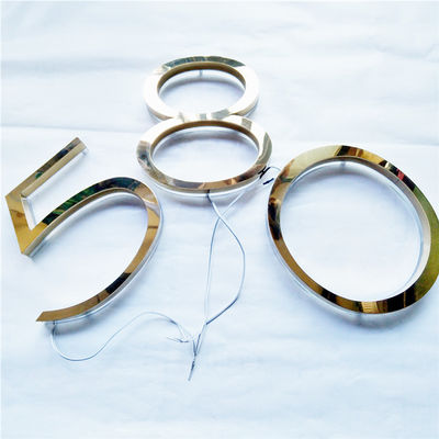 Hohe Helligkeits-Goldbürsten-Hausnummer-Zeichen-Laser schnitt CER RoHS