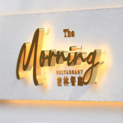 Laser-Schnitt Metall-Logo And Lettering Storefront Sign-12VDC