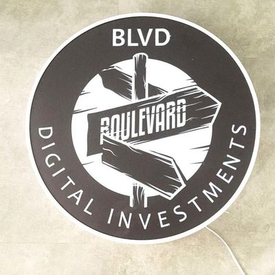 Runder leuchtender Acryl-Lightbox-Signage-Speicher verwenden Antirost-Antiseptisches