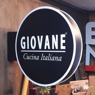 Geschäfts-Restaurant-Zeichen-Brett-Schwarz-Malerei-Doppeltes 12V LED im Freien versah mit Seiten