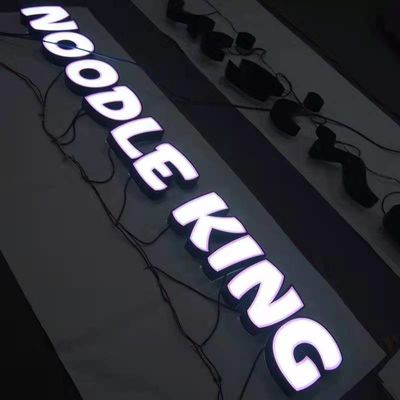 Belichtetes Shopfront Restaurant Sign Board Company Logo Waterproof IP67