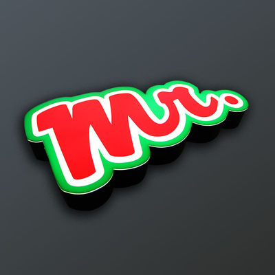 Belichtetes Shopfront Restaurant Sign Board Company Logo Waterproof IP67