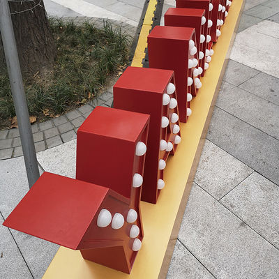 Belichtete riesige galvanisierende Festzelt-Buchstabe-Lichter im Freien