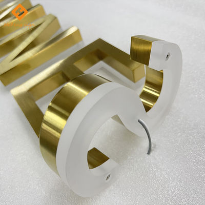 Edelstahl-Restaurant-Zeichen-Brett hintergrundbeleuchtetes 12VDC für Geschäfts-Firmennamen