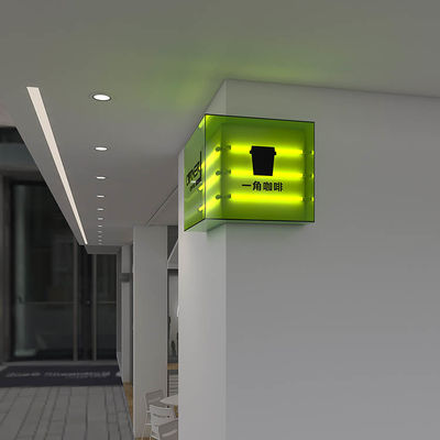 Acrylgeführter Kaffeestube-Gebäude-Zeichen-RichtungsLeuchtkasten wasserdicht