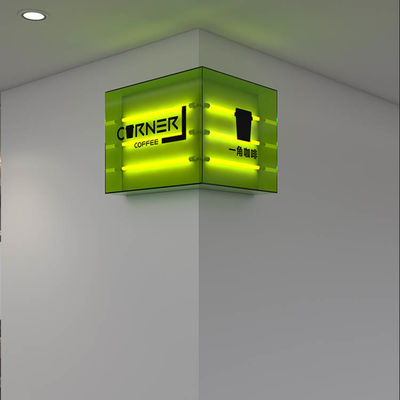 Acrylgeführter Kaffeestube-Gebäude-Zeichen-RichtungsLeuchtkasten wasserdicht
