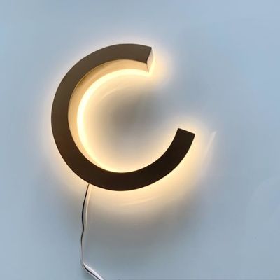 Des Leuchtungs-Zeichen Buchstabe-3d im Freien beschriftender AcrylEdelstahl 3cm Signage-304#