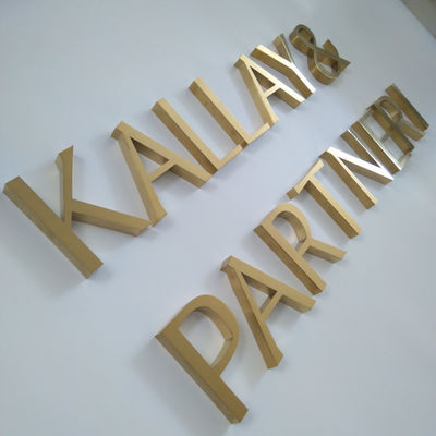 Innenbüro-Tür-Metallbuchstabe-Zeichen polierte gebürsteten Elektroüberzug SS304