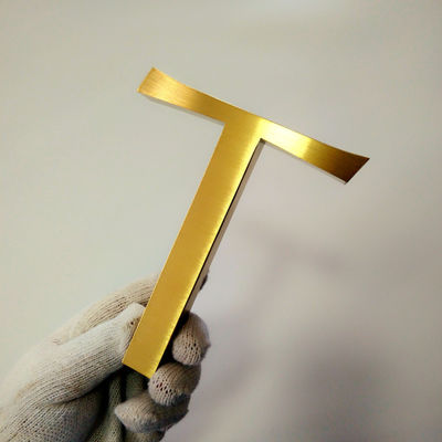 Innenbüro-Tür-Metallbuchstabe-Zeichen polierte gebürsteten Elektroüberzug SS304