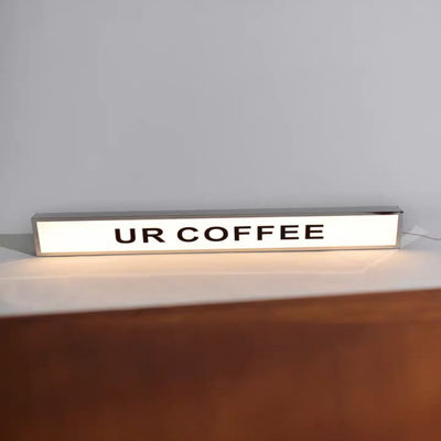 Schild-Werbung im Freien Edelstahl-einseitiges Leuchtkasten Signage-3D