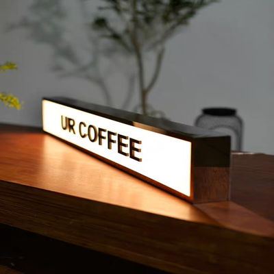 Schild-Werbung im Freien Edelstahl-einseitiges Leuchtkasten Signage-3D