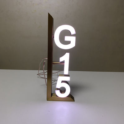 Beleuchtete 304 Edelstahl-Buchstaben asphaltieren Adreßzeichen polierte gebürstet