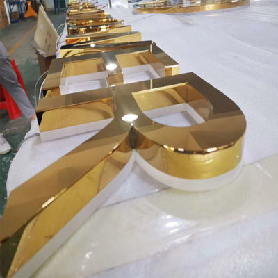 Fabrizierte des Einzelhandelsgeschäft-Logo-3D Tiefe Buchstabe-des Zeichen-3cm-15cm