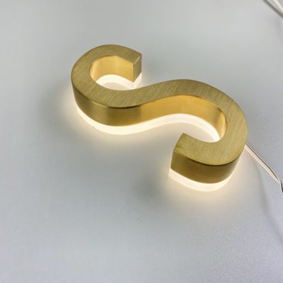 Bürsten Sie Buchstaben Signgold hintergrundbeleuchteter Logo Light Up SS 3d 20mm