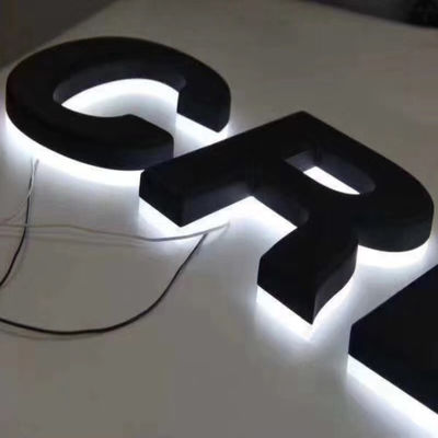 Weißes beleuchtendes Metall-Shopfront-Signage-Kanal-Buchstabe-Zeichen hintergrundbeleuchtetes CER ROHS