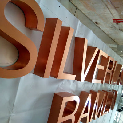 Soem-Entwurfs-Geschäft Logo Copper Sign Letters Flat schnitt 10cm bis 100cm Höhe