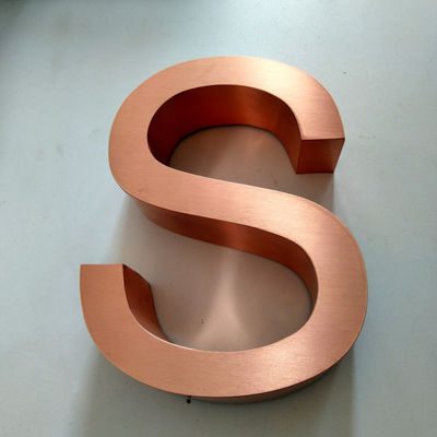 Soem-Entwurfs-Geschäft Logo Copper Sign Letters Flat schnitt 10cm bis 100cm Höhe