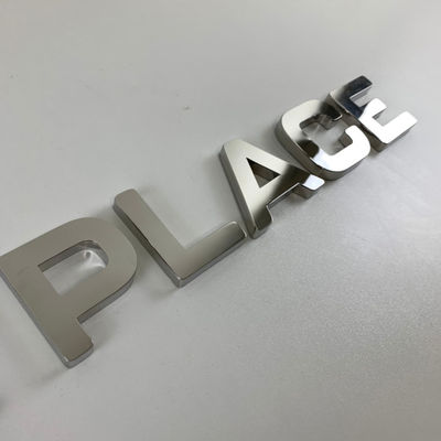 Customzied-Speicherfront silbernes Buchstabe-Zeichen hintergrundbeleuchtetes FrontLit Spiegel-3D