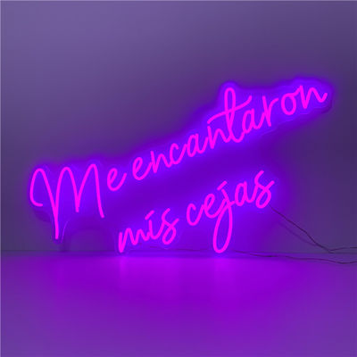 Purpurrotes flexibles LED-Leuchtreklame-an der Wand befestigtes belichtet 51200 Stunden