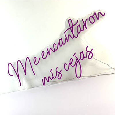 Purpurrotes flexibles LED-Leuchtreklame-an der Wand befestigtes belichtet 51200 Stunden