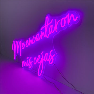 Purpurrotes flexibles LED-Leuchtreklame-an der Wand befestigtes belichtet 51200 Stunden